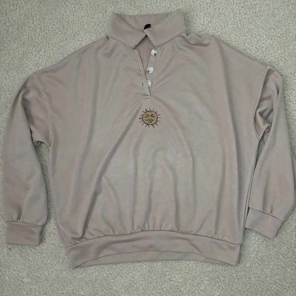 Tan and brown dazy collared shirt
